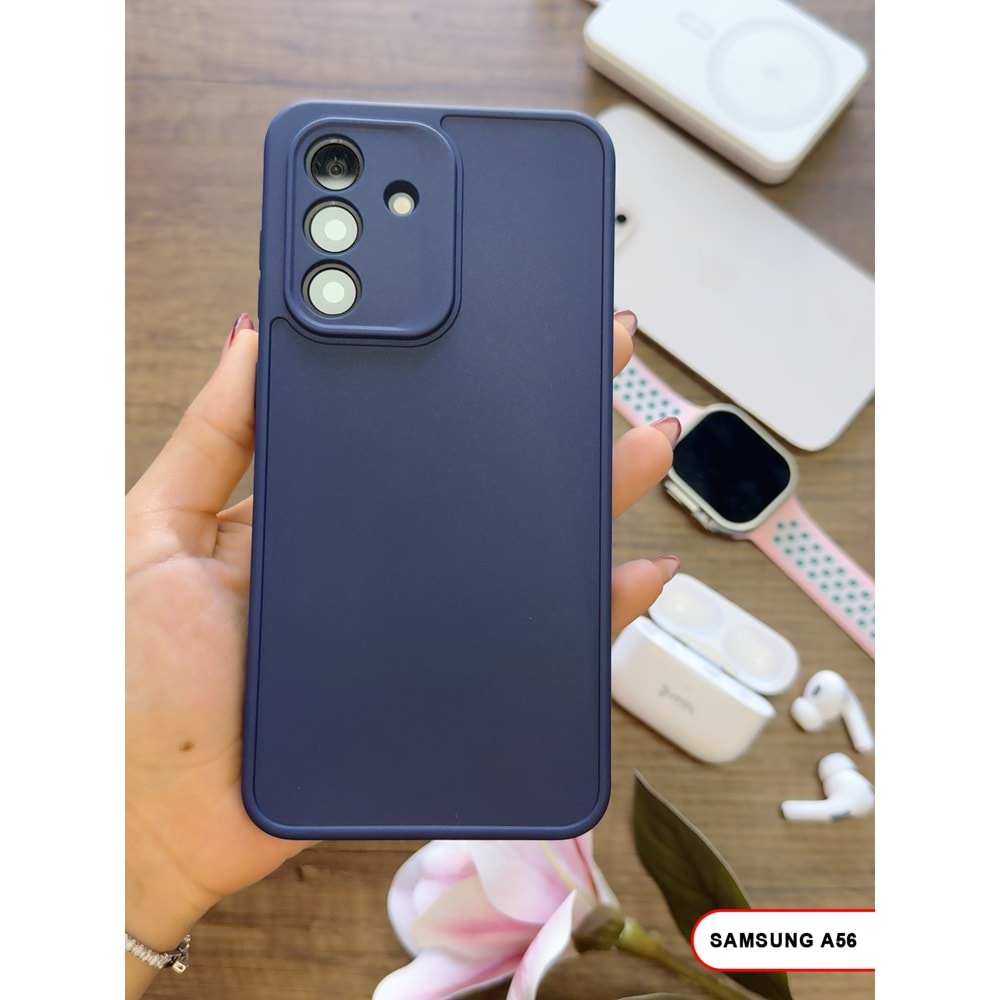 SAMSUNG A56 RENK ATMAYAN KEEP SİLİKON KILIF - LACIVERT