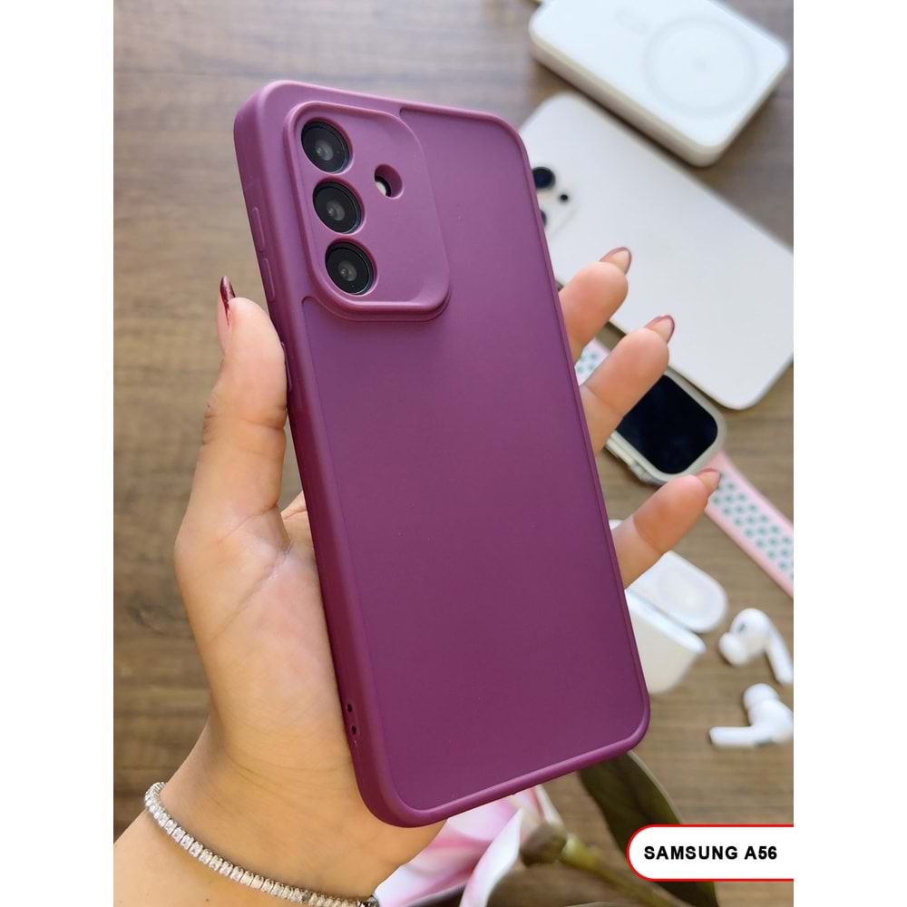 SAMSUNG A56 RENK ATMAYAN KEEP SİLİKON KILIF - MOR