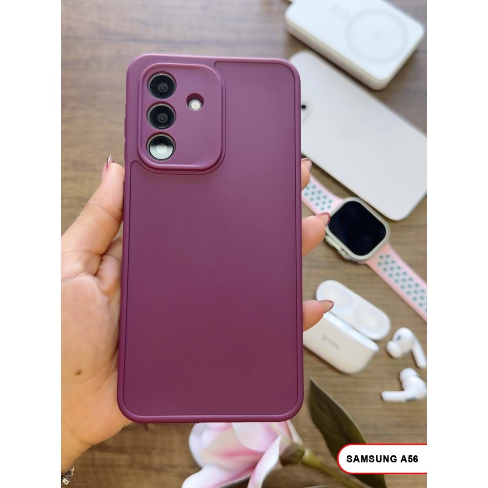 SAMSUNG A56 RENK ATMAYAN KEEP SİLİKON KILIF - MOR