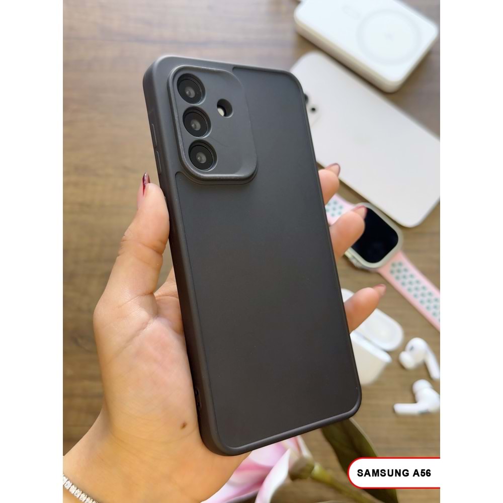 SAMSUNG A56 RENK ATMAYAN KEEP SİLİKON KILIF - SIYAH