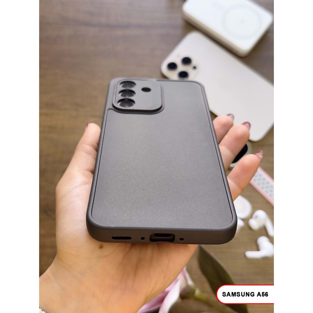 SAMSUNG A56 RENK ATMAYAN KEEP SİLİKON KILIF - SIYAH