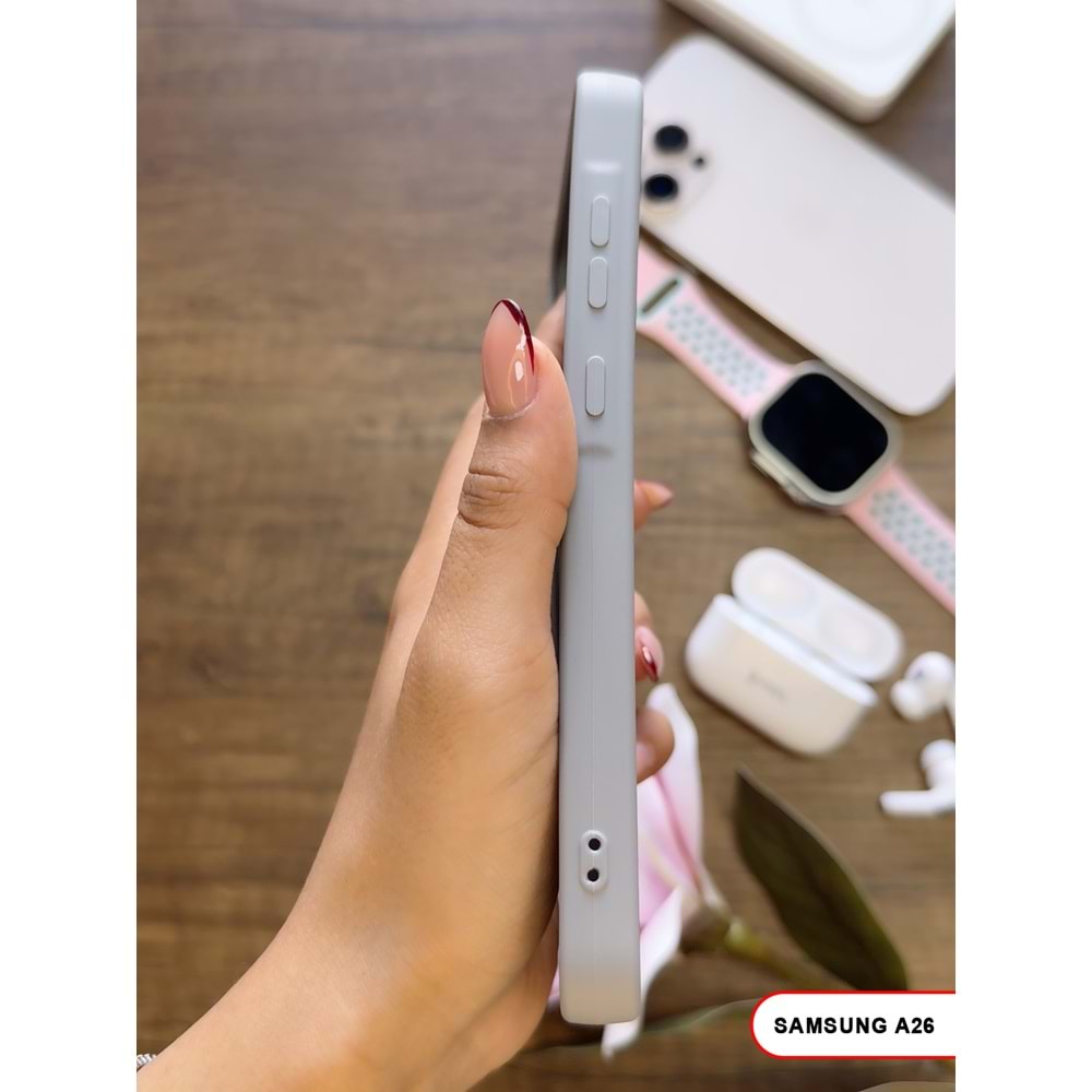 SAMSUNG A26 RENK ATMAYAN KEEP SİLİKON KILIF - GRI