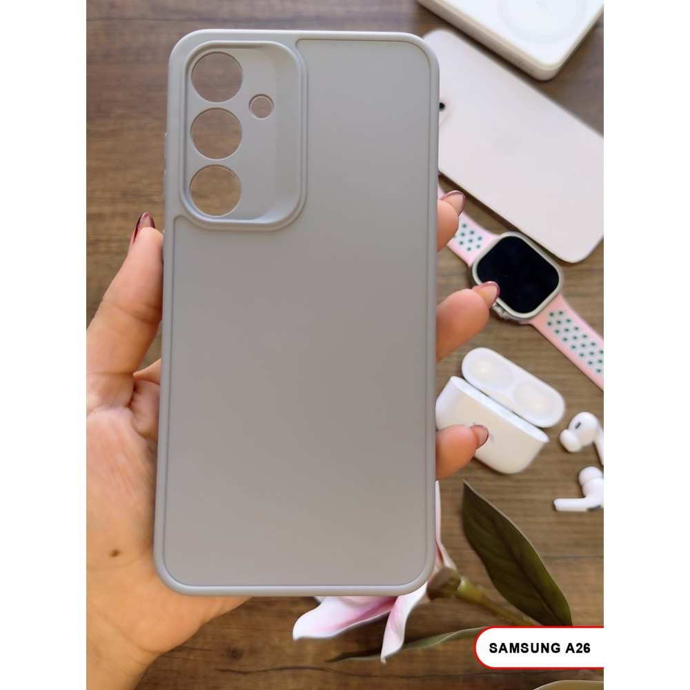 SAMSUNG A26 RENK ATMAYAN KEEP SİLİKON KILIF - GRI