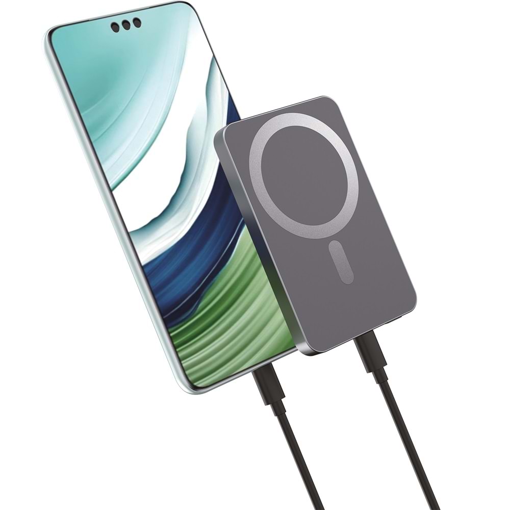 MT4620 5.000 MAH SLIM MAGSAFE UYUMLU 35W PD ŞARJ POWERBANK /60