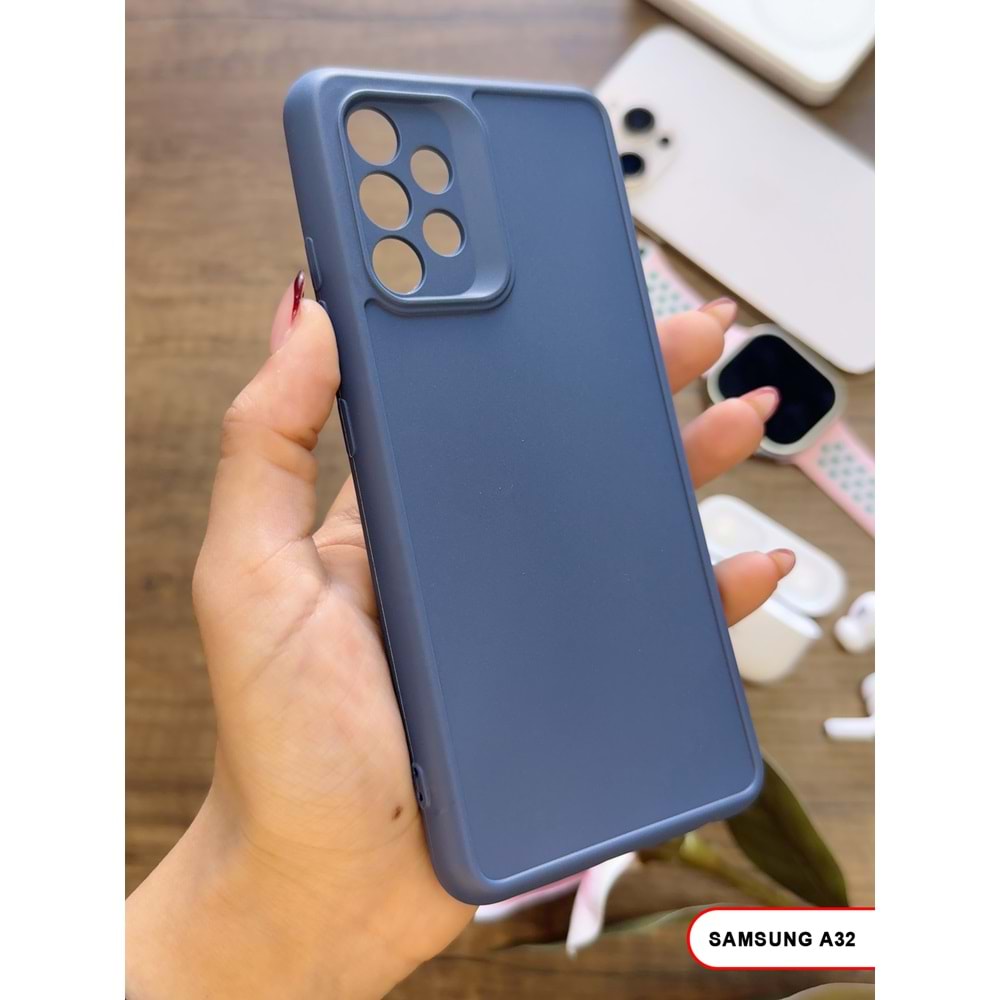 SAMSUNG A32 4G RENK ATMAYAN KEEP SİLİKON KILIF - LACIVERT