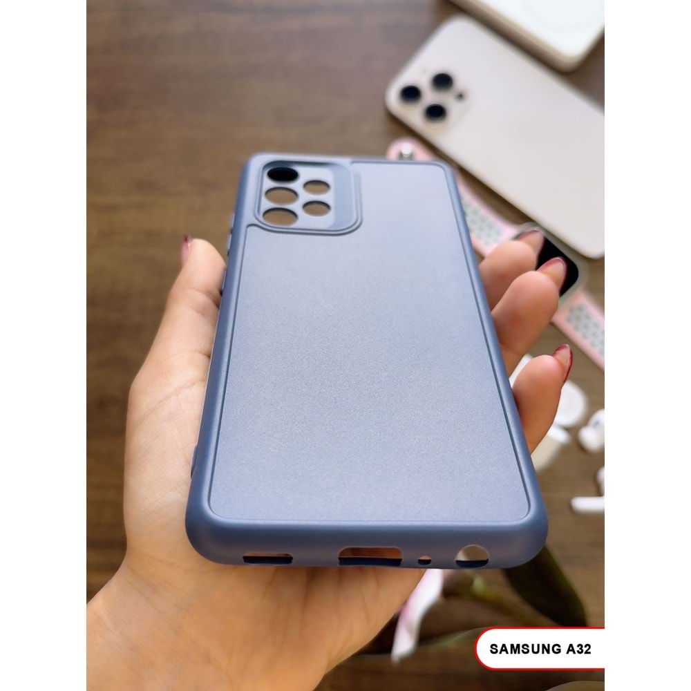 SAMSUNG A32 4G RENK ATMAYAN KEEP SİLİKON KILIF - LACIVERT