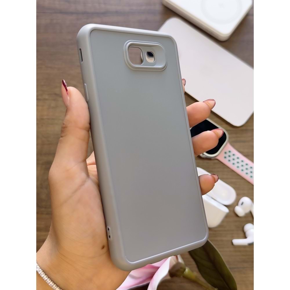 SAMSUNG J7 PRİME RENK ATMAYAN KEEP SİLİKON KILIF - GRI