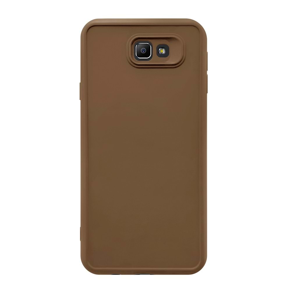 SAMSUNG J7 PRİME RENK ATMAYAN KEEP SİLİKON KILIF - KAHVERENGİ
