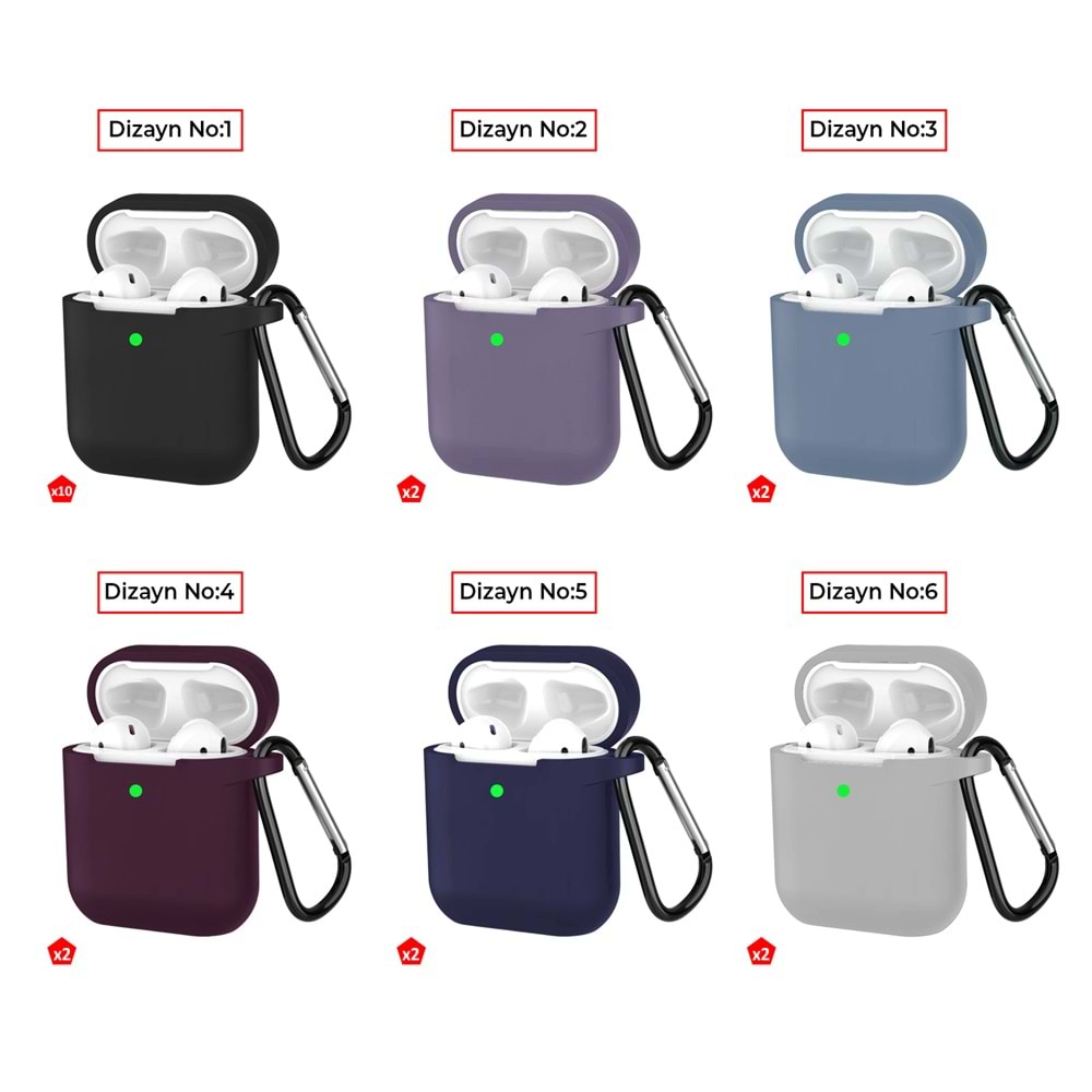 SOO-150 AİRPODS 1.NESİL / AİRPODS 2.NESİL ASKILI RENKLİ KILIF /20