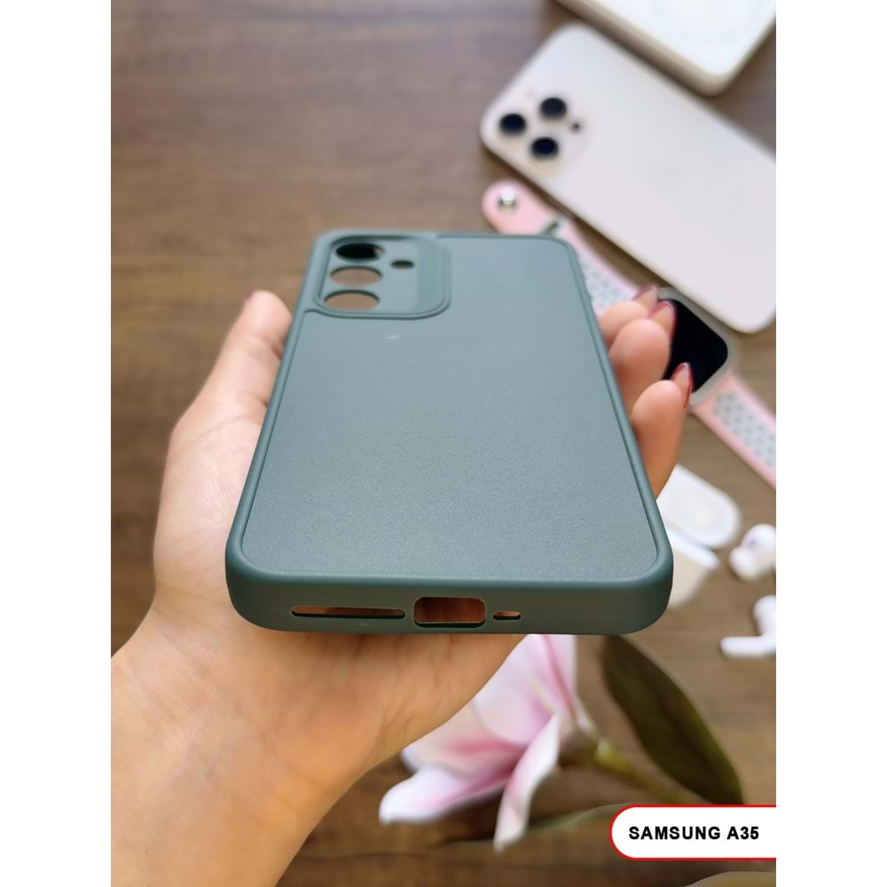 SAMSUNG A35 / A55 RENK ATMAYAN KEEP SİLİKON KILIF - HAKI
