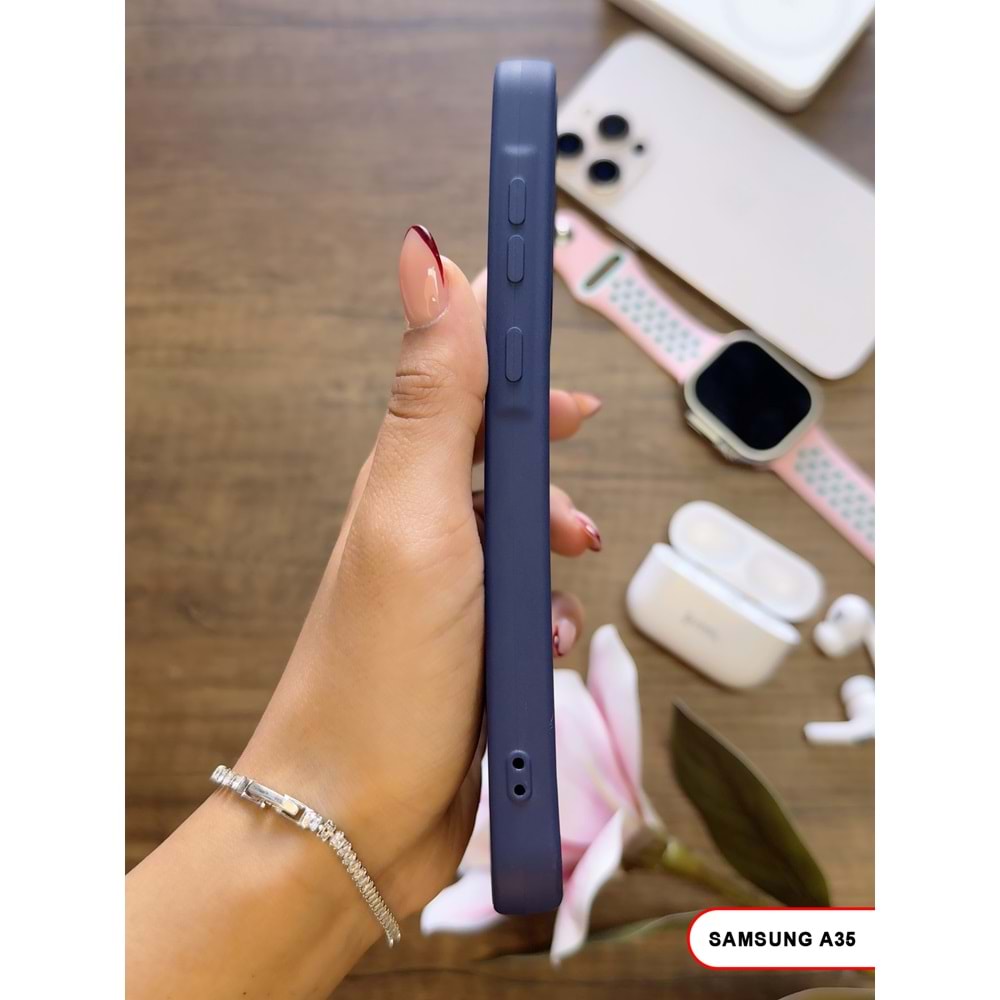 SAMSUNG A35 / A55 RENK ATMAYAN KEEP SİLİKON KILIF - LACIVERT