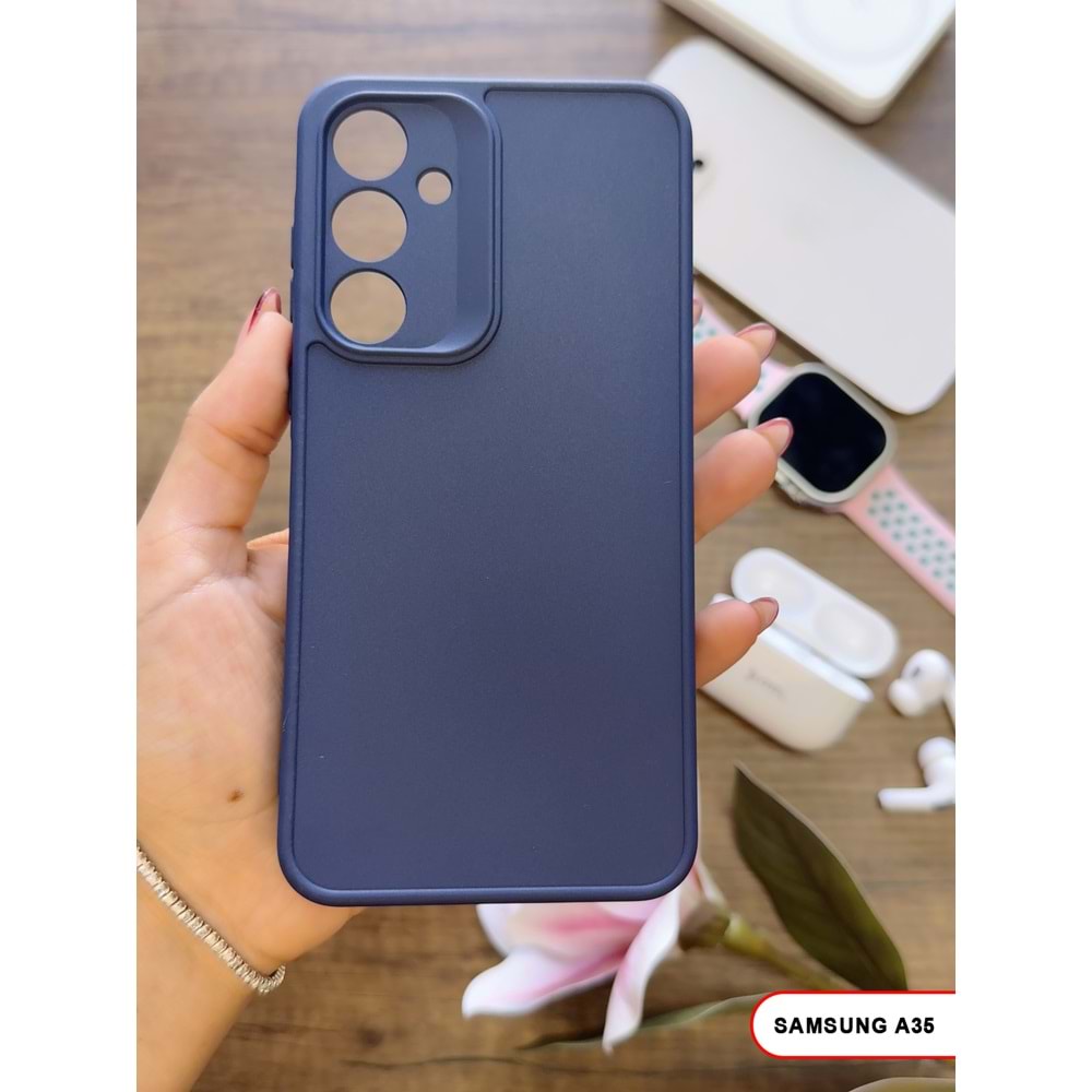 SAMSUNG A35 / A55 RENK ATMAYAN KEEP SİLİKON KILIF - LACIVERT
