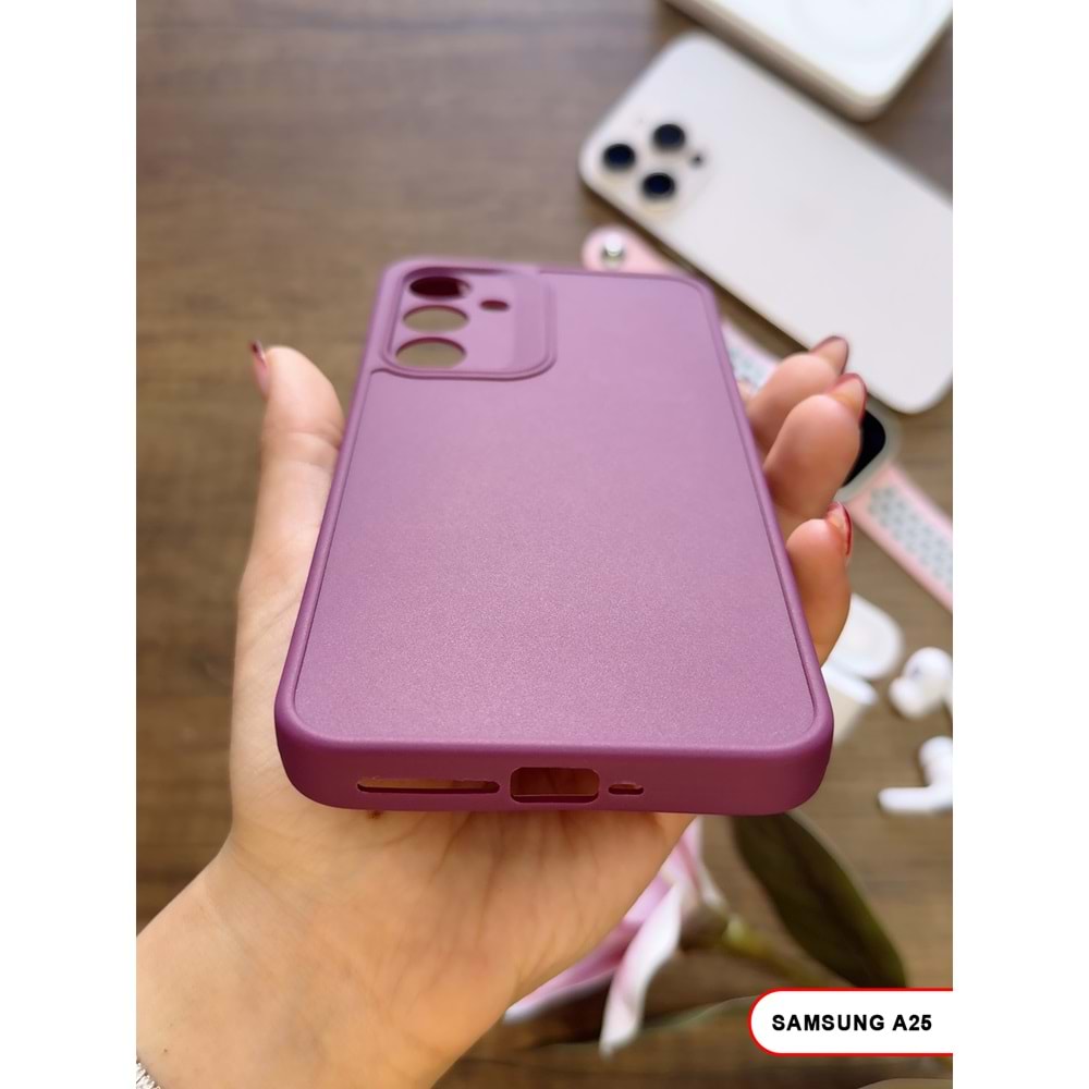 SAMSUNG A25 RENK ATMAYAN KEEP SİLİKON KILIF - MOR