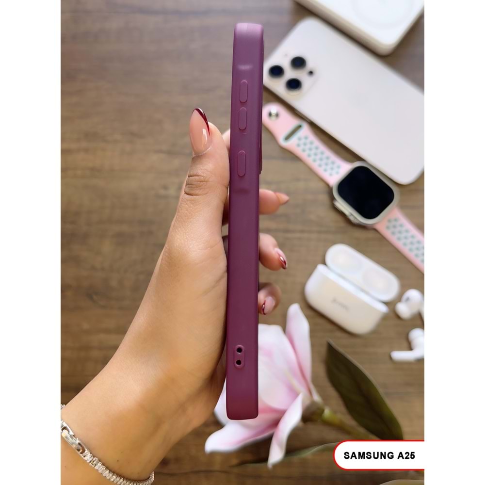 SAMSUNG A25 RENK ATMAYAN KEEP SİLİKON KILIF - MOR