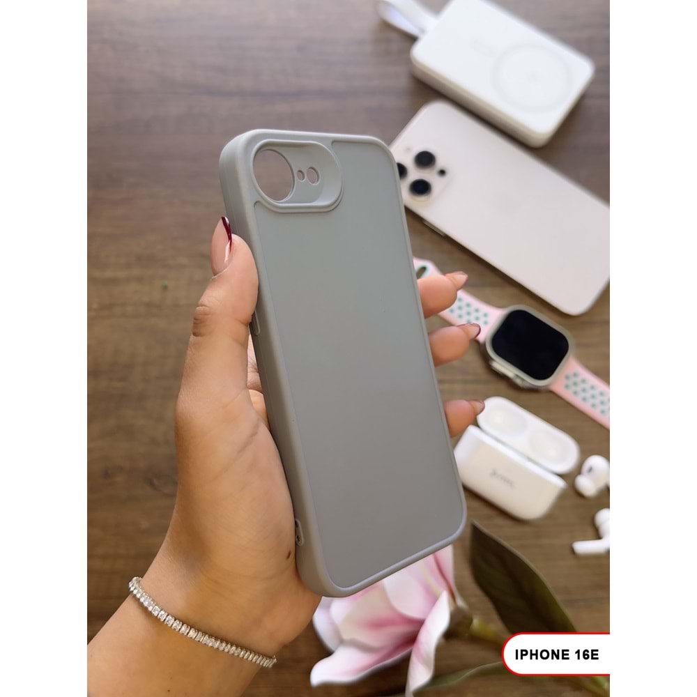 IPHONE 16E RENK ATMAYAN KEEP SİLİKON KILIF - GRI