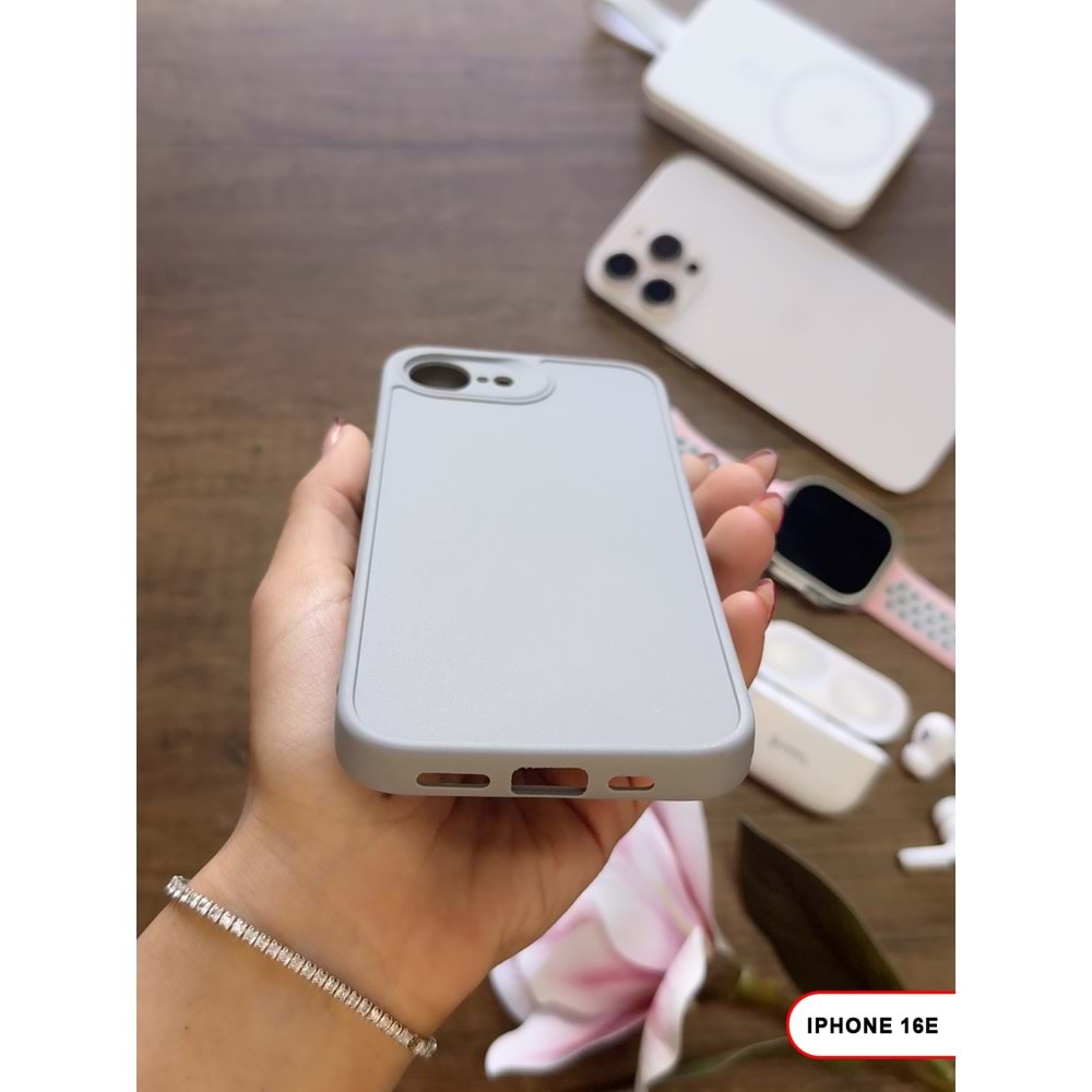 IPHONE 16E RENK ATMAYAN KEEP SİLİKON KILIF - GRI