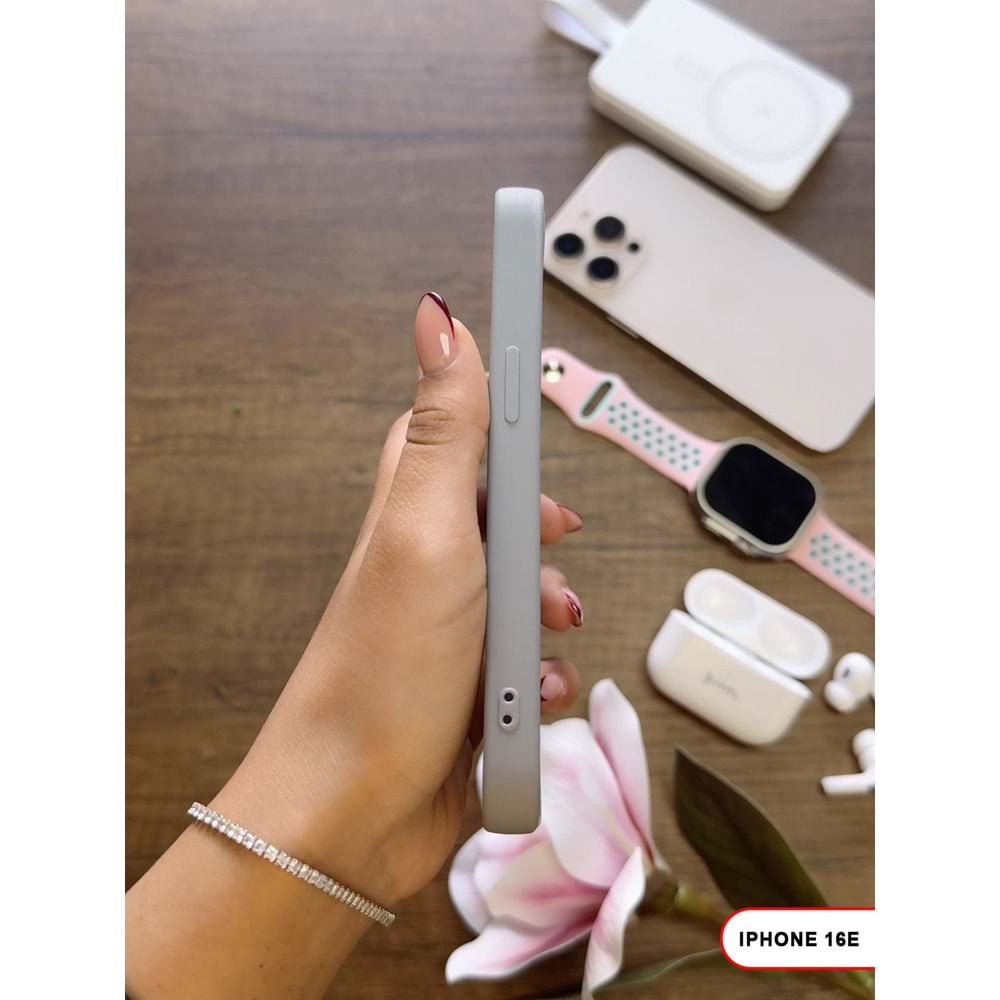 IPHONE 16E RENK ATMAYAN KEEP SİLİKON KILIF - GRI