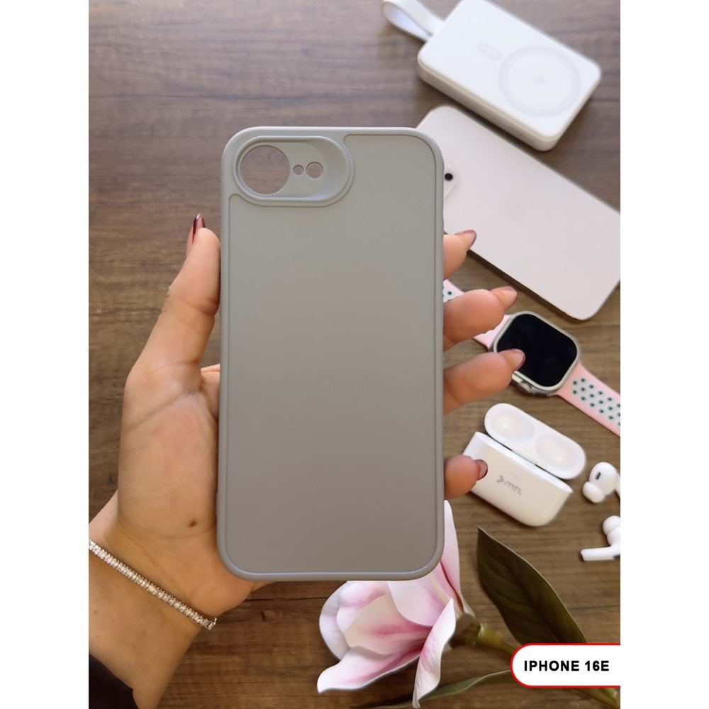 IPHONE 16E RENK ATMAYAN KEEP SİLİKON KILIF - GRI