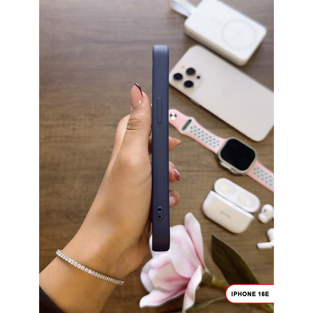 IPHONE 16E RENK ATMAYAN KEEP SİLİKON KILIF - LACIVERT