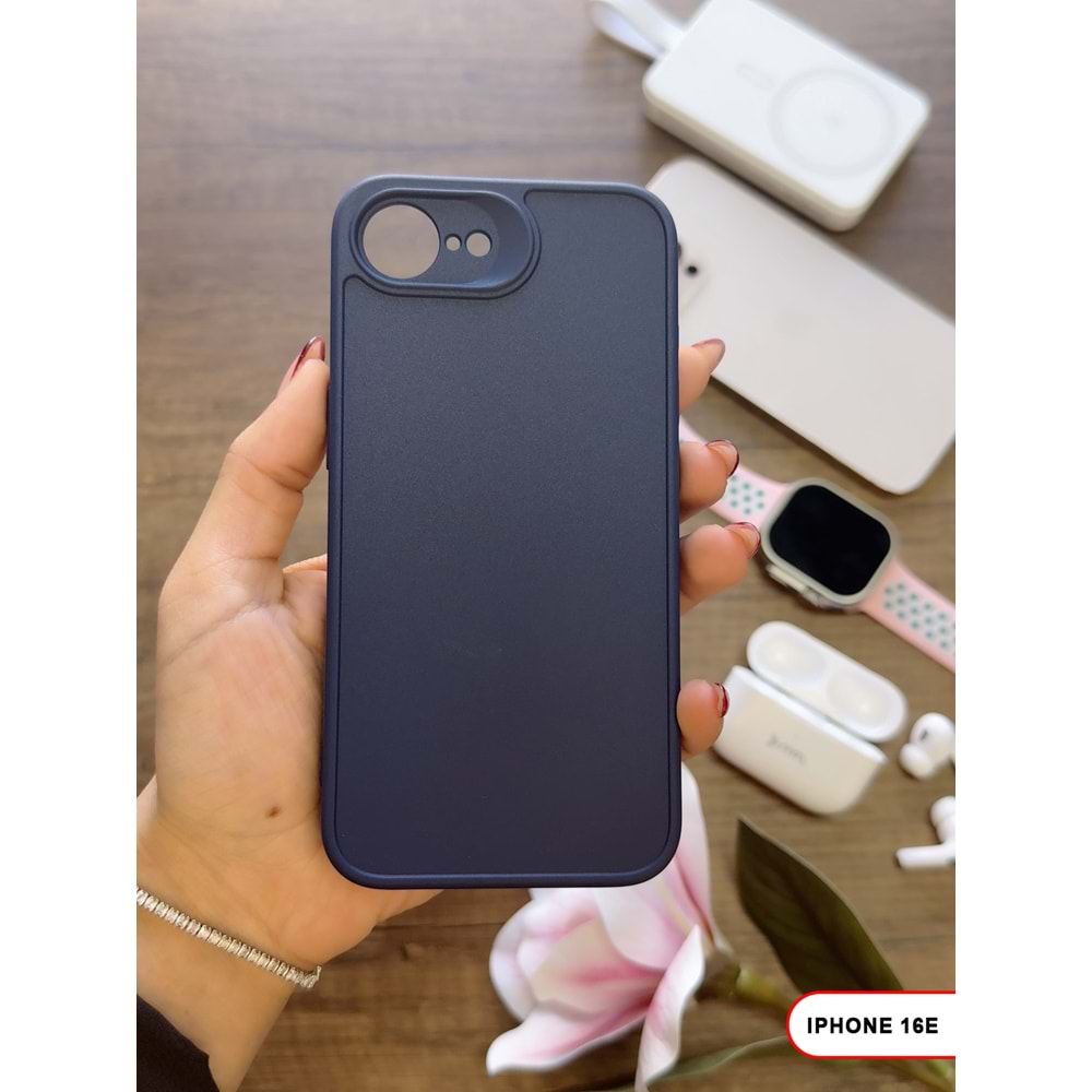 IPHONE 16E RENK ATMAYAN KEEP SİLİKON KILIF - LACIVERT
