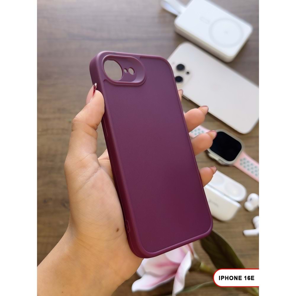 IPHONE 16E RENK ATMAYAN KEEP SİLİKON KILIF - MOR