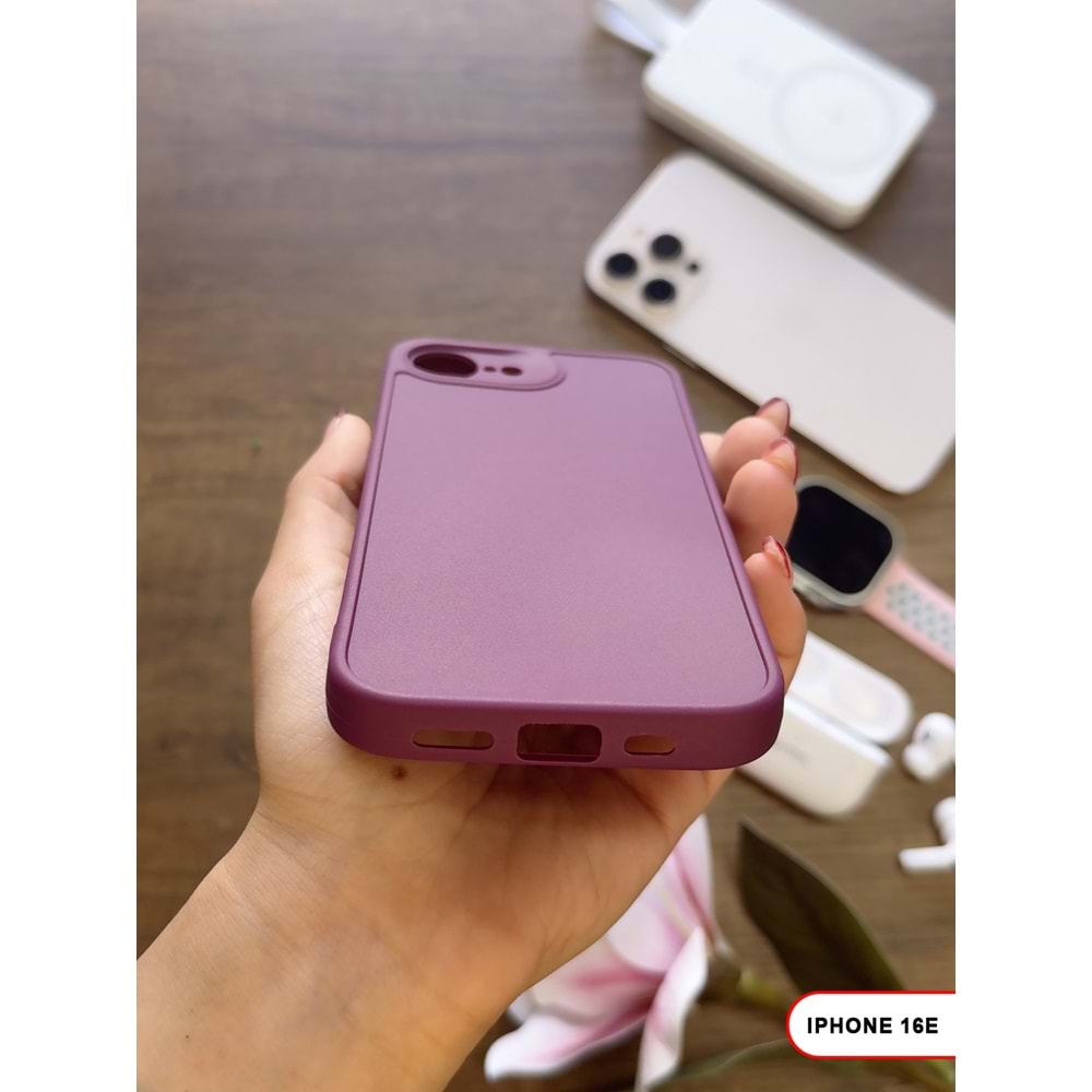 IPHONE 16E RENK ATMAYAN KEEP SİLİKON KILIF - MOR