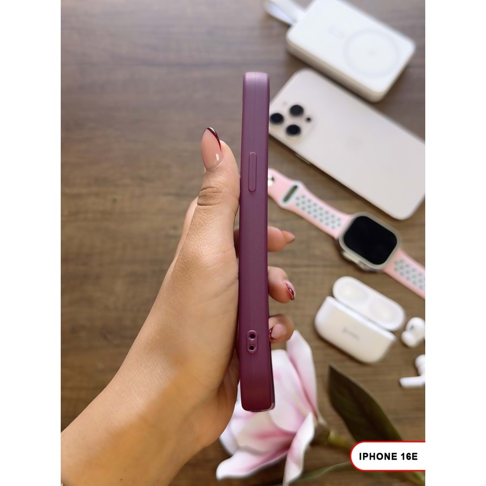 IPHONE 16E RENK ATMAYAN KEEP SİLİKON KILIF - MOR
