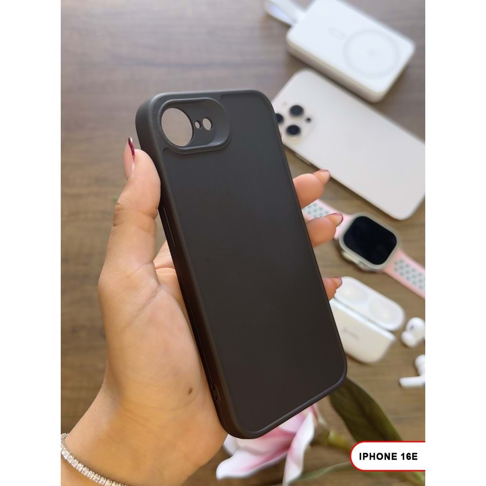 IPHONE 16E RENK ATMAYAN KEEP SİLİKON KILIF - SIYAH