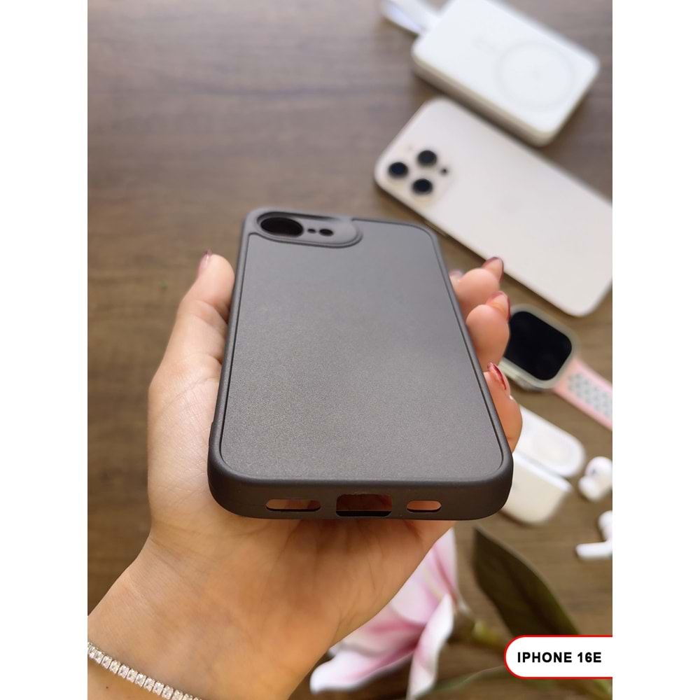 IPHONE 16E RENK ATMAYAN KEEP SİLİKON KILIF - SIYAH