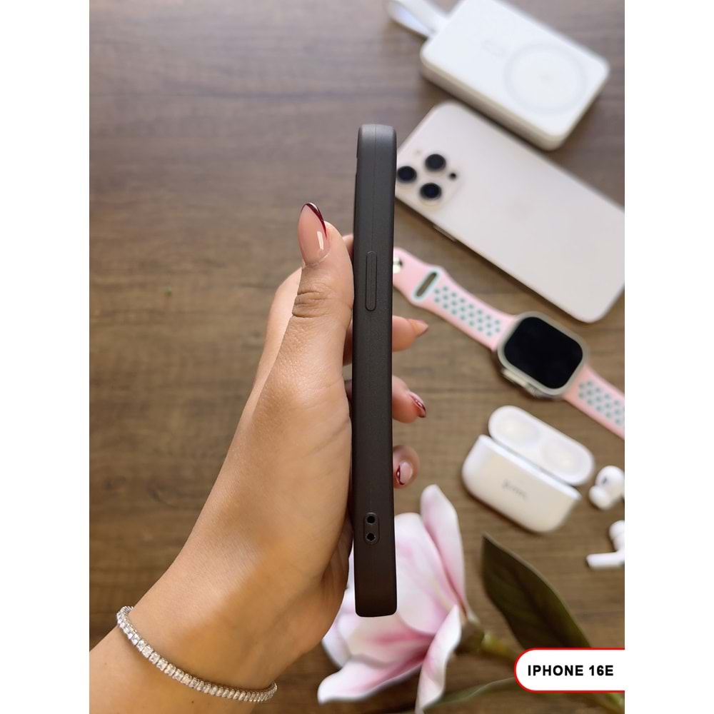 IPHONE 16E RENK ATMAYAN KEEP SİLİKON KILIF - SIYAH