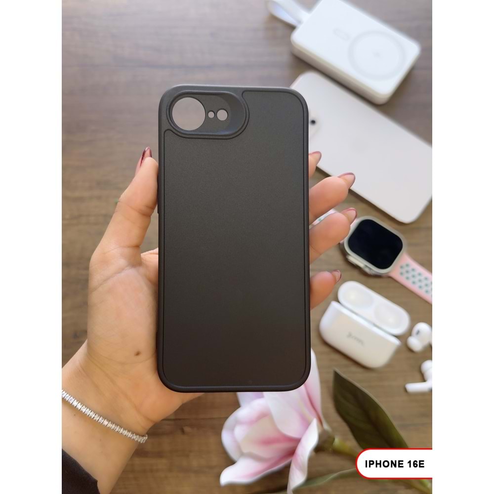IPHONE 16E RENK ATMAYAN KEEP SİLİKON KILIF - SIYAH
