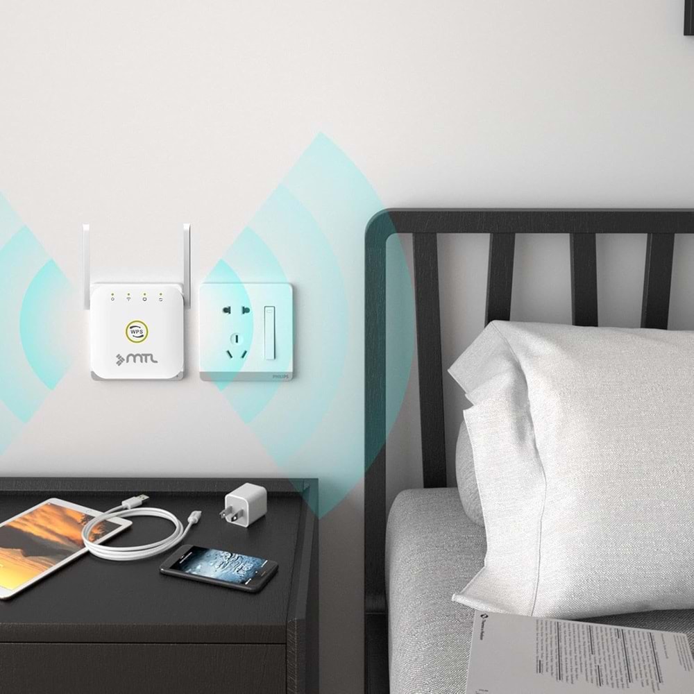 MT8650 KABLOSUZ WİFİ TEKRARLAYICI / GENİŞLETİCİ / YÖNLENDİRİCİ 1200 Mbit/s /50
