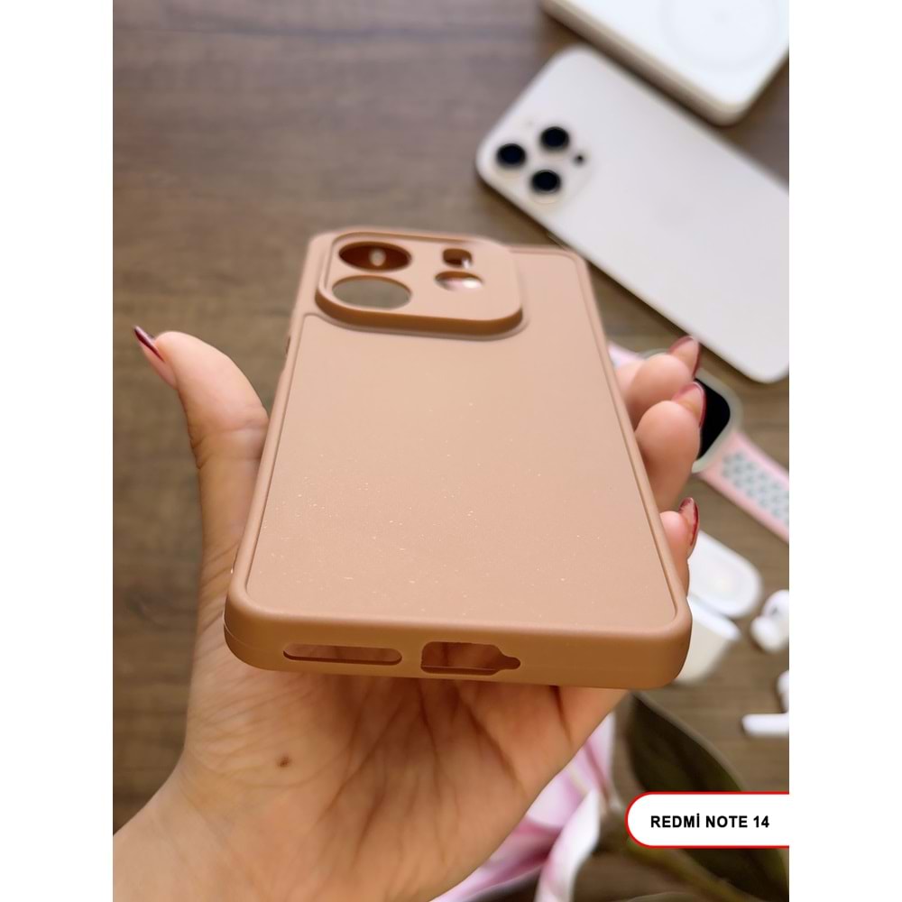 XİAOMİ REDMİ NOTE 14 4G RENK ATMAYAN KEEP SİLİKON KILIF - KAHVERENGİ