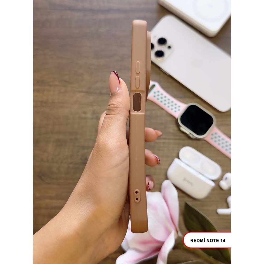 XİAOMİ REDMİ NOTE 14 4G RENK ATMAYAN KEEP SİLİKON KILIF - KAHVERENGİ
