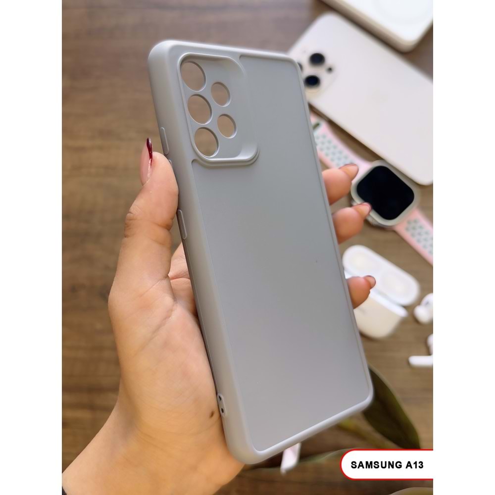 SAMSUNG A13 4G RENK ATMAYAN KEEP SİLİKON KILIF - GRI