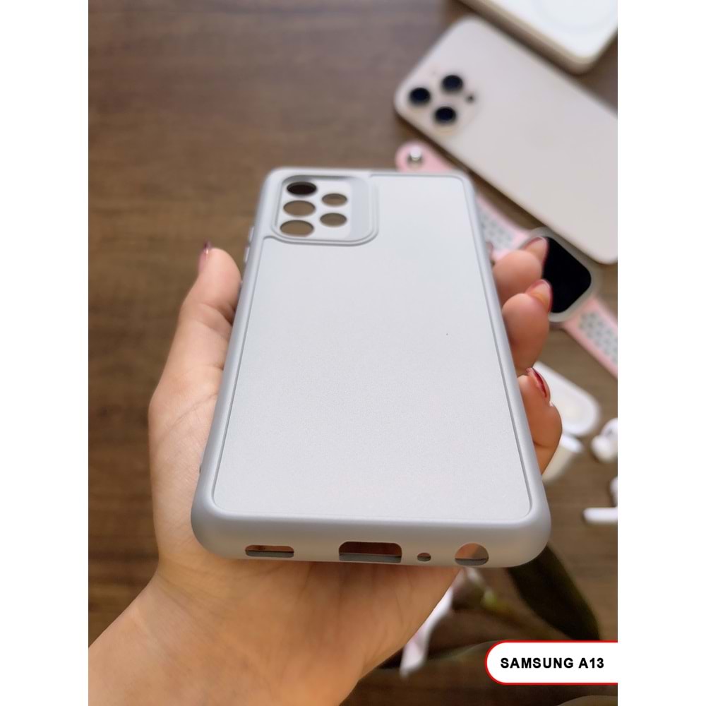SAMSUNG A13 4G RENK ATMAYAN KEEP SİLİKON KILIF - GRI