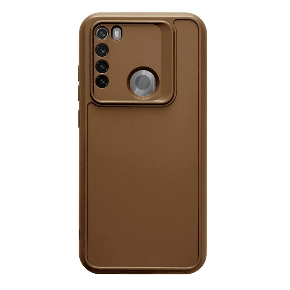 XİAOMİ REDMİ NOTE 8 RENK ATMAYAN KEEP SİLİKON KILIF - KAHVERENGİ