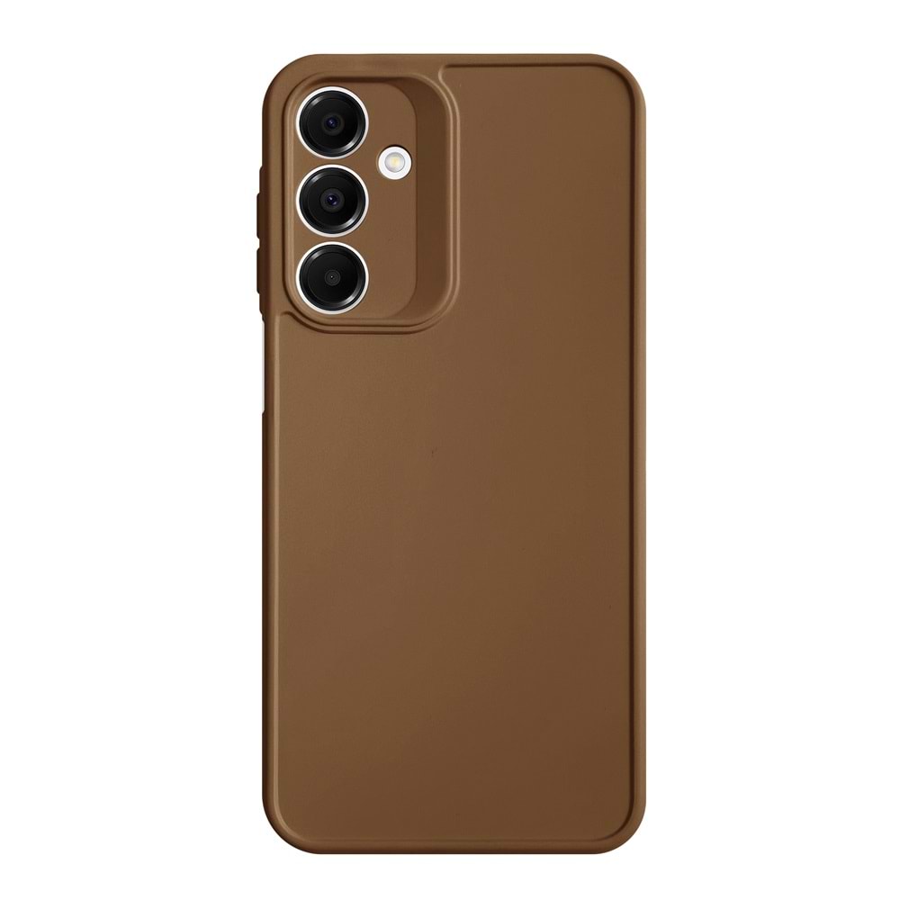 SAMSUNG A14 4G / 5G RENK ATMAYAN KEEP SİLİKON KILIF - KAHVERENGİ
