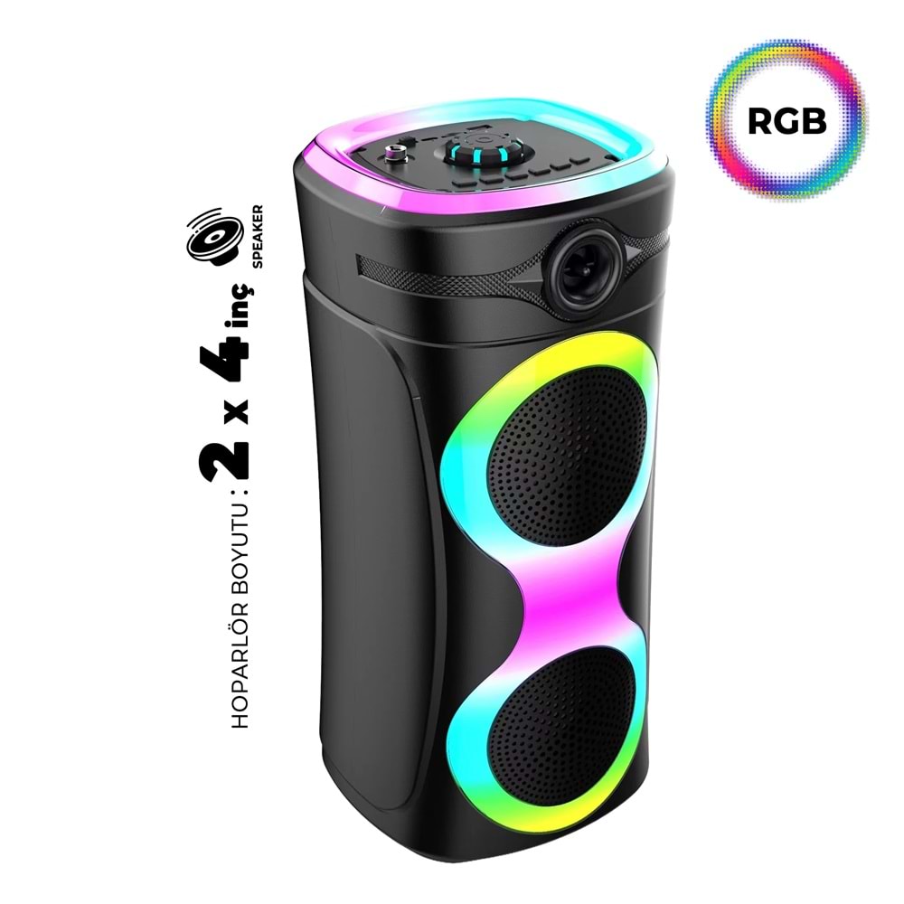 CS-4415 2 X 4 İNÇ PARTYBOX KAREOKE BLUETOOTH SPEAKER