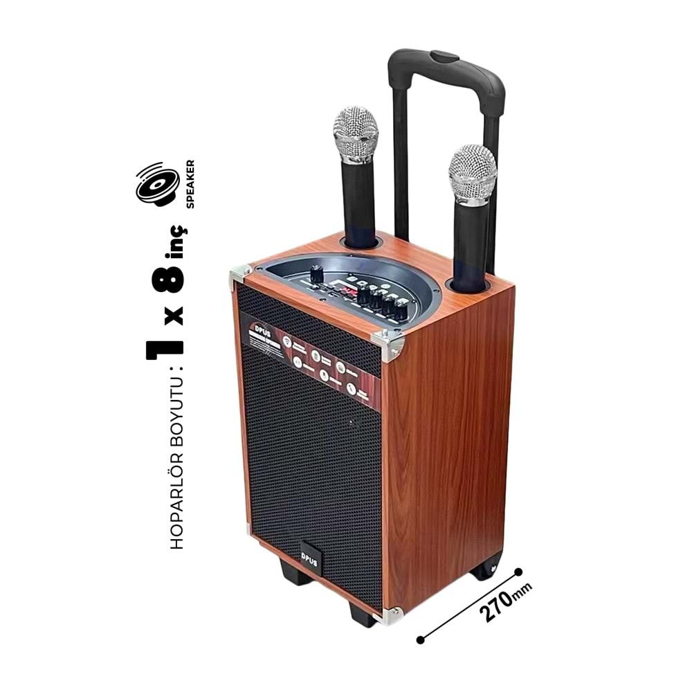 SZ-M801 8 İNÇ PARTYBOX KAREOKE BLUETOOTH SPEAKER