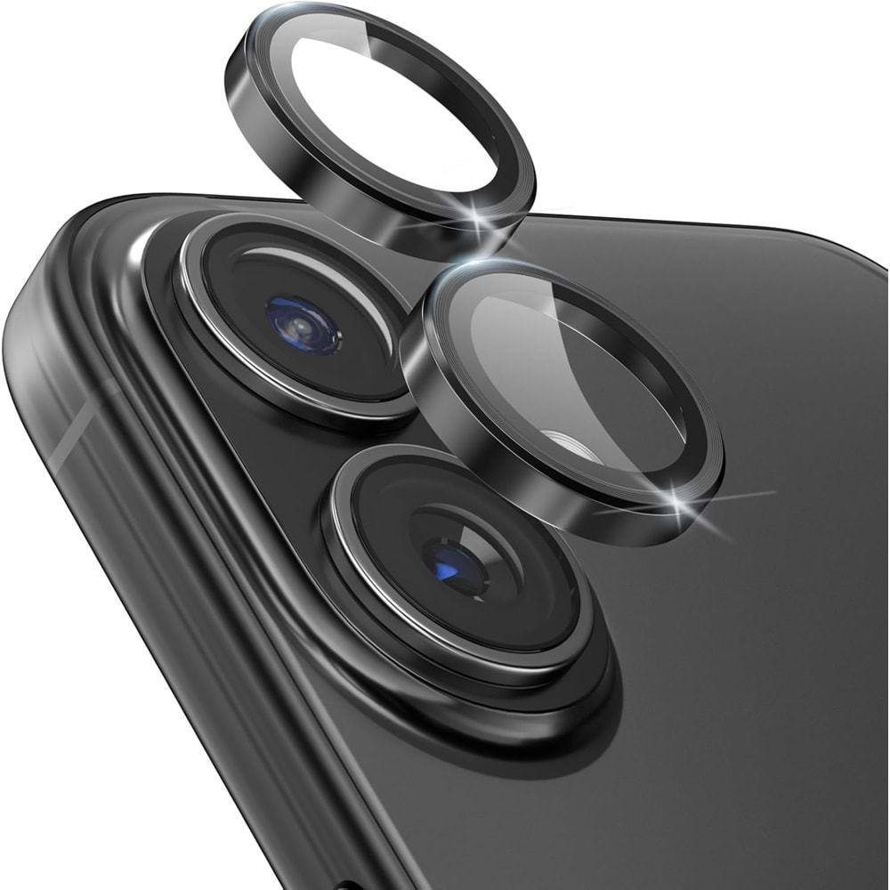 IPHONE 17 SAFİR LENS KORUMA - BLACK