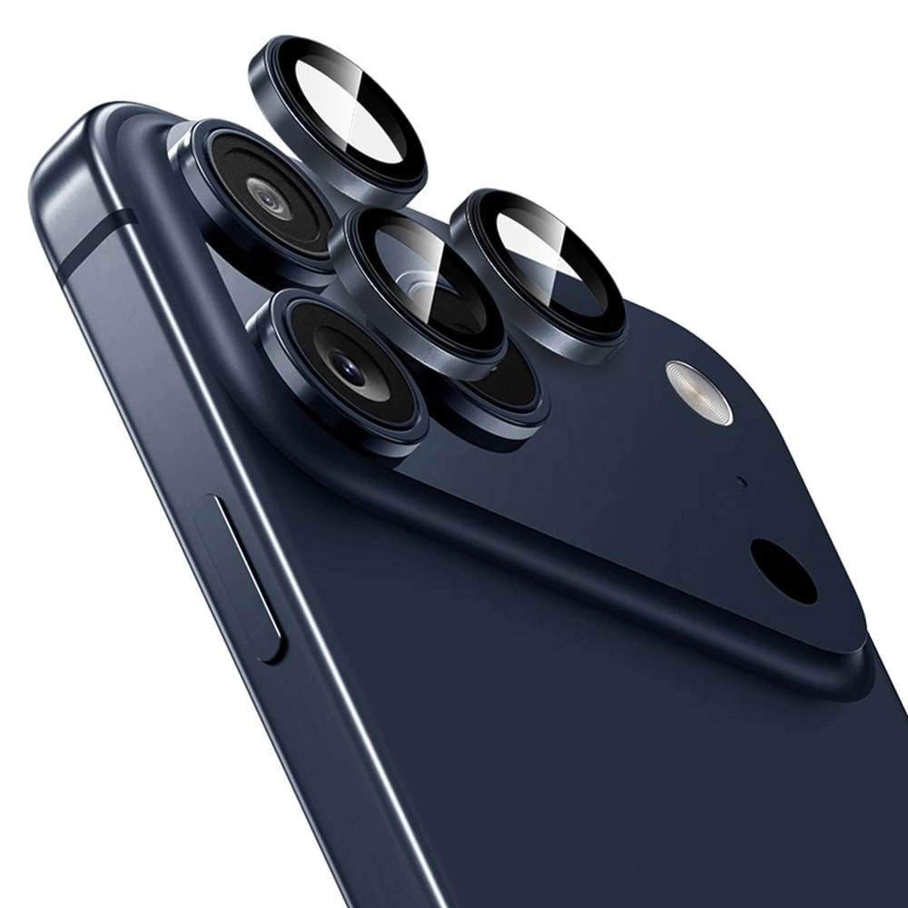 IPHONE 17 PRO / IPHONE 17 PRO MAX SAFİR LENS KORUMA - DARK BLUE