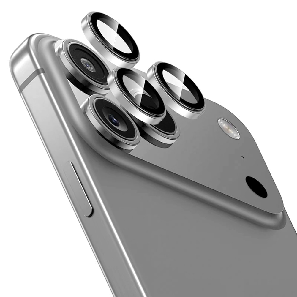IPHONE 17 PRO / IPHONE 17 PRO MAX SAFİR LENS KORUMA - SİLVER