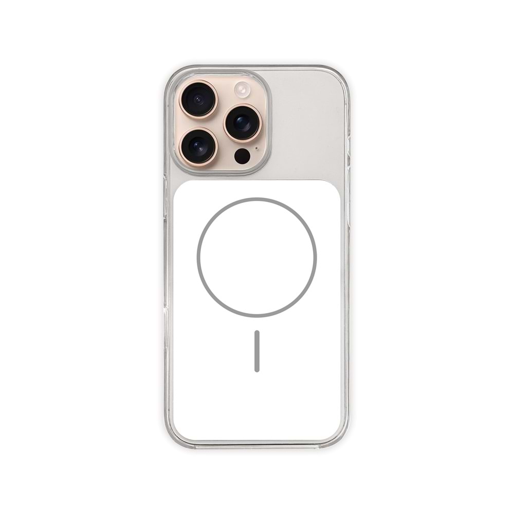 İPHONE 16 PRO MAGSAFE UYUMLU PREMİUM OVER SİLİKON TELEFON KILIF - BEYAZ