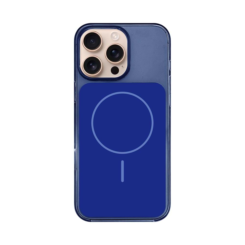 İPHONE 16 PRO MAX MAGSAFE UYUMLU PREMİUM OVER SİLİKON TELEFON KILIF - LACIVERT