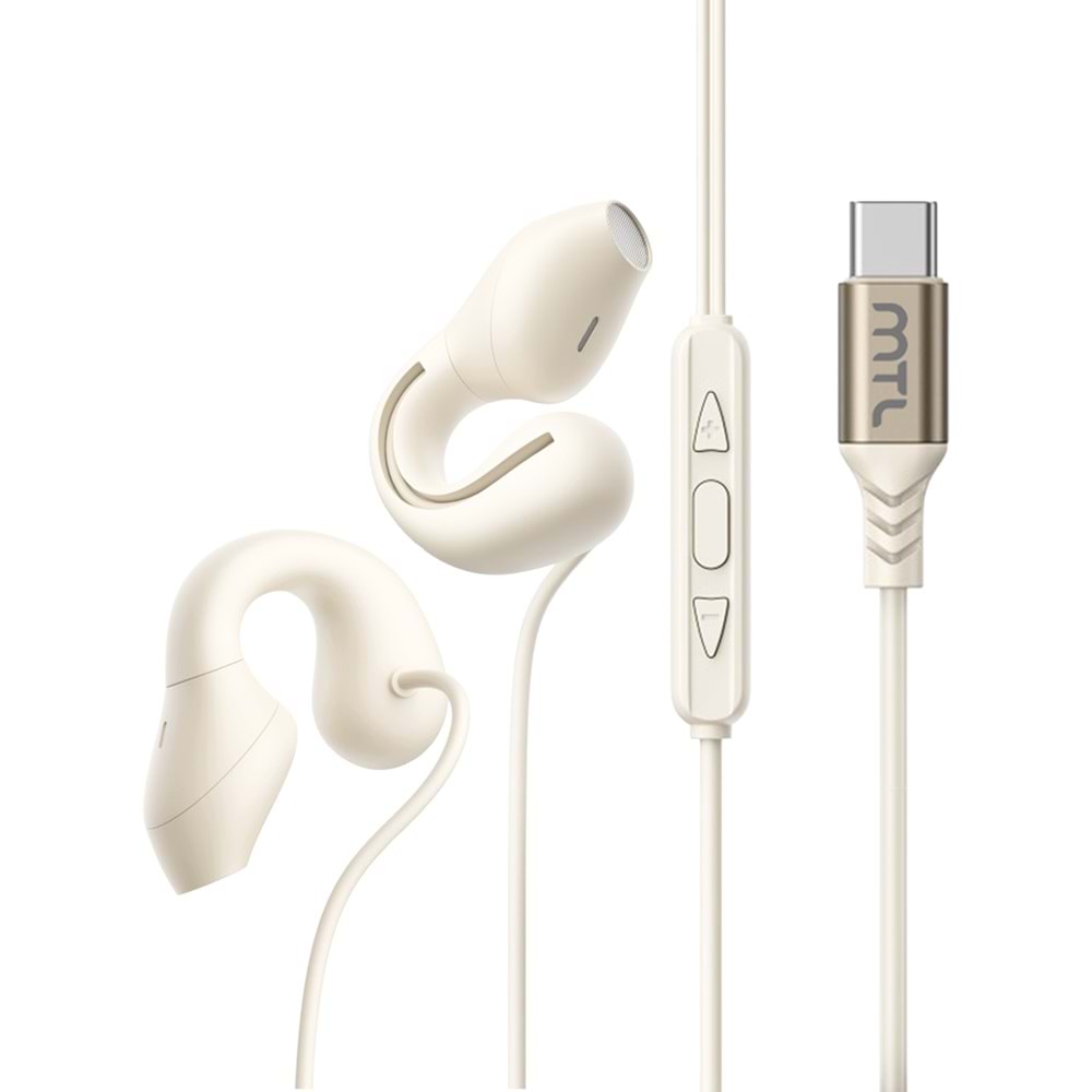 MT299 TYPE-C HAVA İLETİMLİ KLİPSLİ STEREO KABLOLU KULAKLIK 10/200 BEYAZ