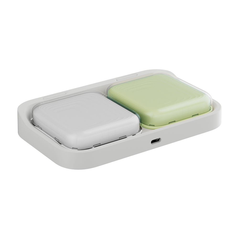 MT4565 10.000 MAH 4İN1 İKİZ ŞARJ İSTASYONLU 37.5W MAGSAFE POWERBANK - YEŞİL-BEYAZ