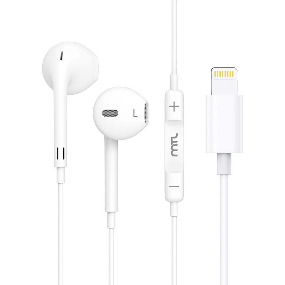 MT288 LİGHTNİNG STEREO KABLOLU KULAKLIK BEYAZ
