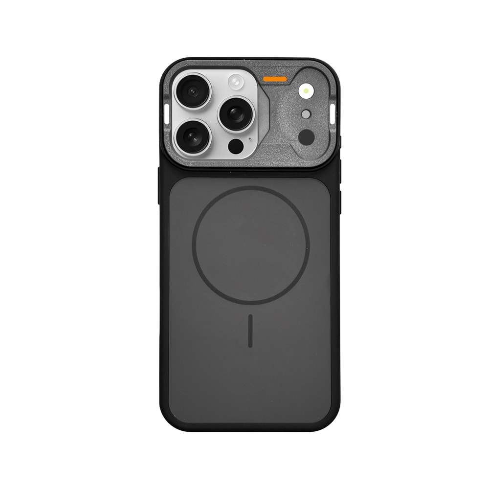 IPHONE 14 PRO MAGSAFE UYUMLU DÖNÜŞÜM SPİN SİLİKON KILIF - SİYAH