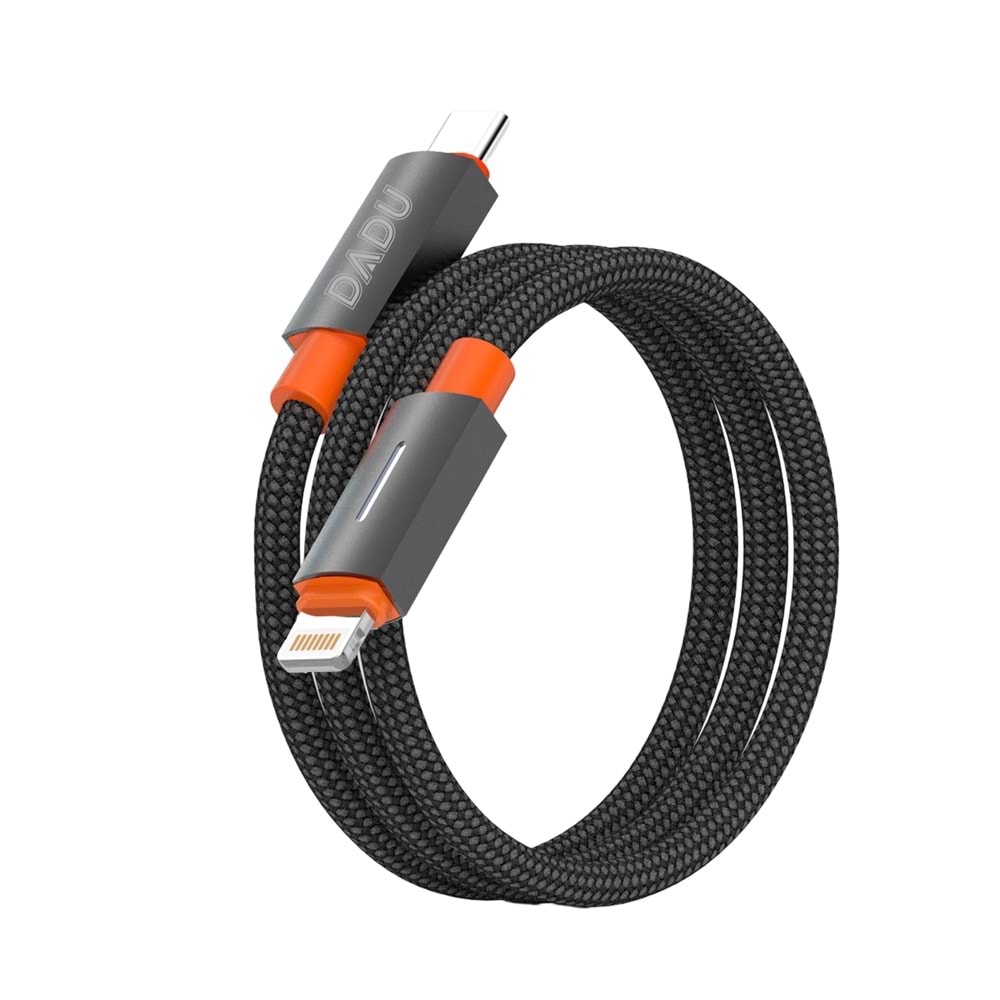 DADU DC-C273 65W TYPEC TO LIGHTNING METAL GÖVDE / LED IŞIKLI / 1.2 METRE SÜPER FAST PD ŞARJ DATA KABLO